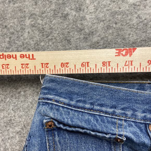 Levi's Strauss Signature Cropped Jeans Men Size 46x32 Blue Denim - Picture 3 of 11